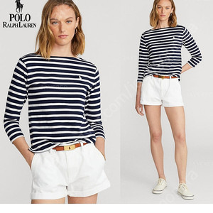 폴로 랄프로렌 윔블던 스트라이프 티셔츠 팝다