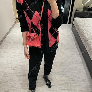 뮤제라 ) 전 라온컴퍼니 아가일 가디건 *블랙핑크*