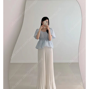 <가격 내림>블라우스 + 플리츠 팬츠 세트로 판매 데일리룩 썸제이 더옷장 로즈베이