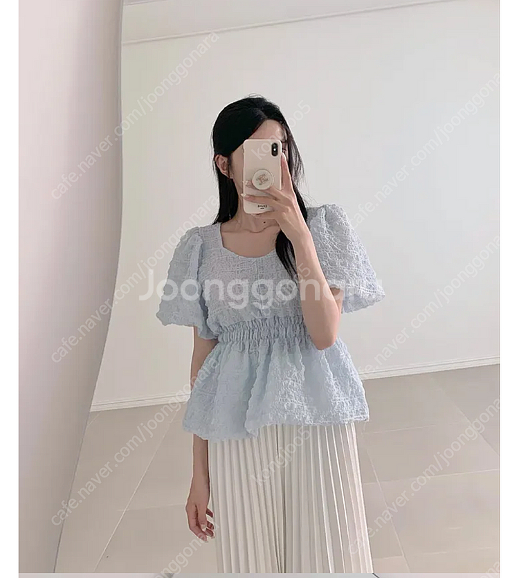 <가격 내림>블라우스 + 플리츠 팬츠 세트로 판매 데일...--1