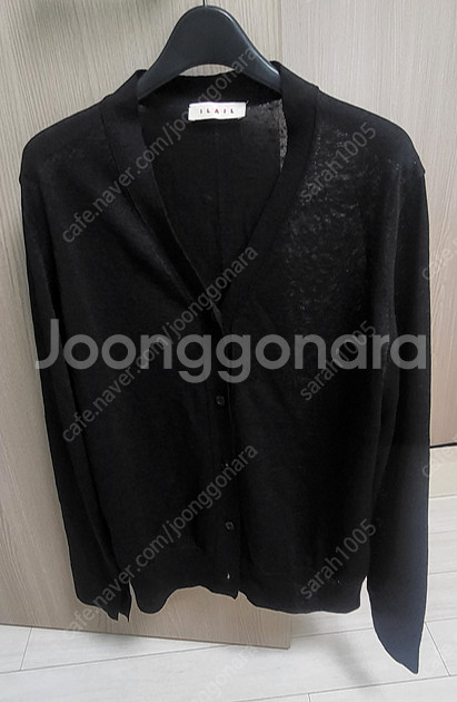 ILAIL 일라일 브이넥 가디건 (블랙, 마소재, S사...--0