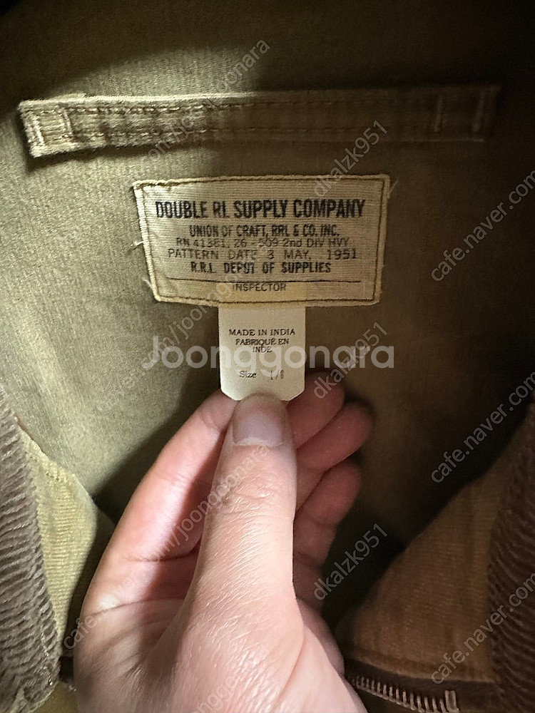 RRL(더블알엘) 코듀로이 칼라 코튼 덱 자켓 L 새제...--2