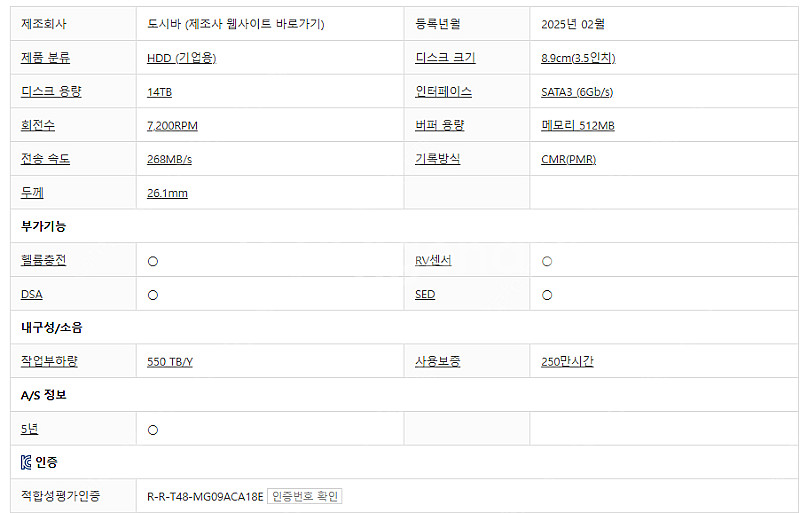 도시바 엔터프라이즈 하드 MG09ACA14TE 14TB...--4
