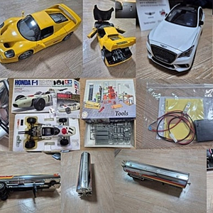 타미야 1/12 엔초페라리, 포르쉐 카레라 GT, F50 옐로우버전, 타미야 1968 멕시코 F1 혼다 우승 경주용차 다이캐스트 완성품, 아카데미 삼선교 아카데미 별매 LED 세트