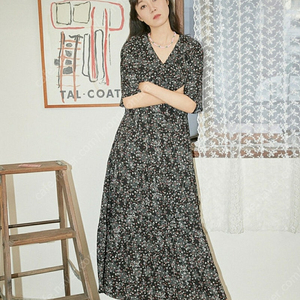 써스데이아일랜드 플라워 맥시 티어드 원피스/S