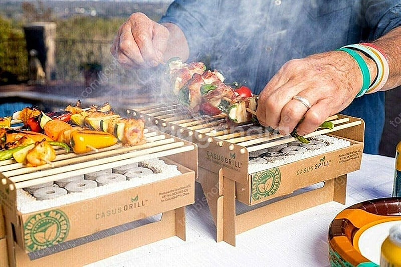 캠핑용 Casus Grill 일회용 친환경 숯불 그릴 ...--6