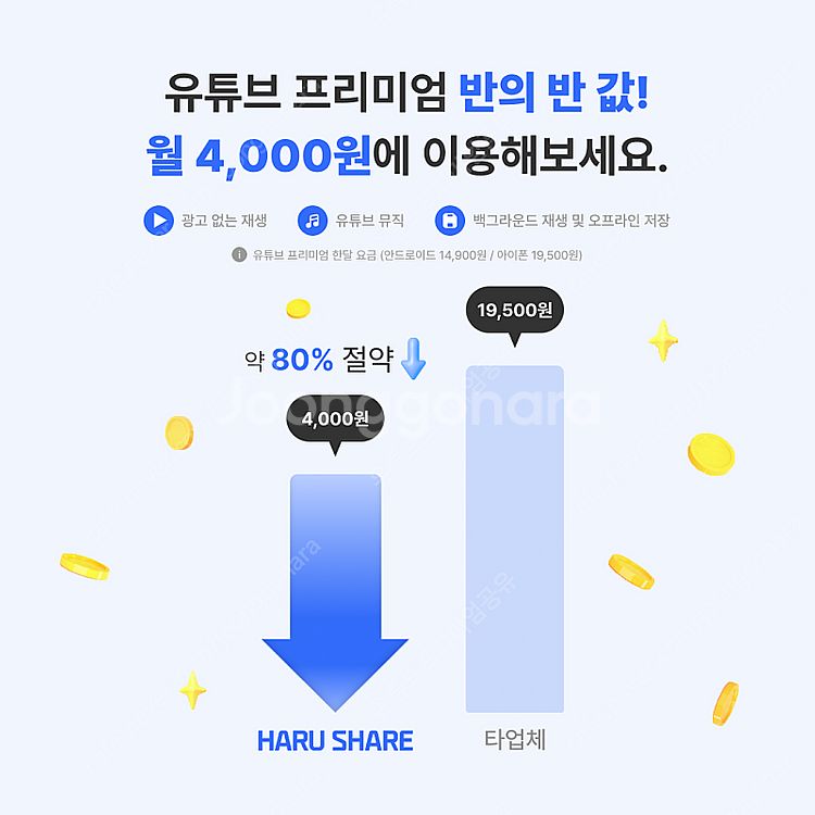 유튜브 프리미엄 싸게 유튜브 프리미엄 가족 월 4천원에...--1