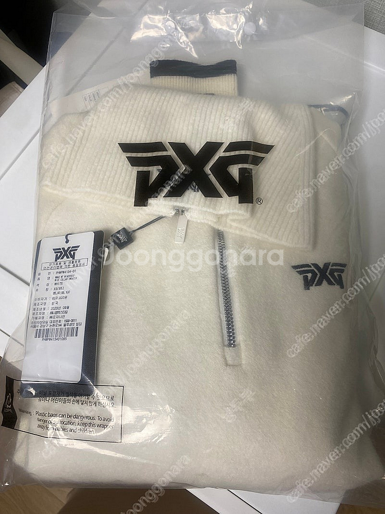 (새상품) pxg 윈드프루프 스웨터 화이트--0