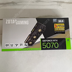 ZOTAC 조텍 GAMING 지포스 RTX 5070 솔리드 OC D7 12GB 블랙 팝니다