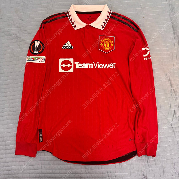 맨체스터 유나이티드 맨유 22-23 홈 어센틱 긴팔 유로파 호날두 해외M 이미지