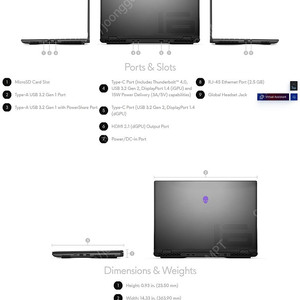 델 최신 에일리언웨어 m16 r2 판매