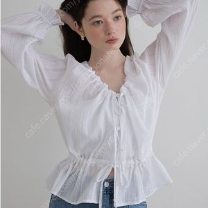 쎄미 화이트 블라우스