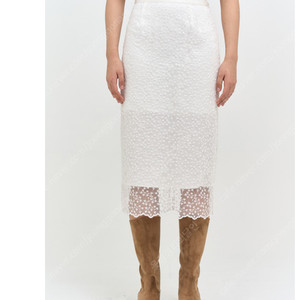 에디텀 스커트 SPARKLE LACE SKIRT(WHITE) w컨셉