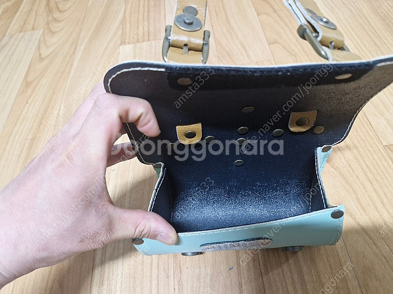 클래식 자전거 안장 가방 라운드형 (민트색)--2