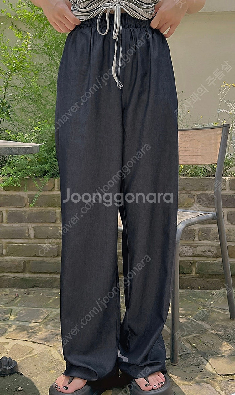 77사이즈 데님팬츠 2종 + 반팔 박스티 2종--4