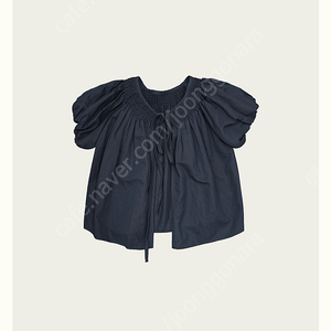 ribbonbit Lona Puff Blouse - Navy