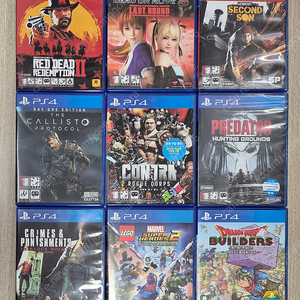 ps4 레데리2 데드오어얼라이브5 인퍼머스 세컨드선 칼리스토프로토콜 콘트라 로그콥스 프데데터 셜록홈즈 레고 마블 슈퍼히어로즈2 드퀘빌