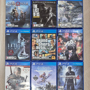 PS4 갓오브워 라오어 몬헌월드 언틸던 GTA 5 페르소나5 위처3 호제던 컴플리트 언차티드4