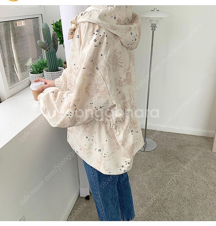 르꼬르망 , 노구김플라워점퍼야상 새상품--5