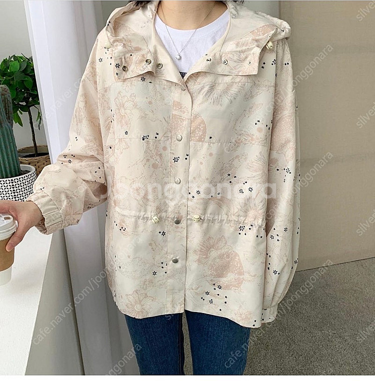 르꼬르망 , 노구김플라워점퍼야상 새상품--7