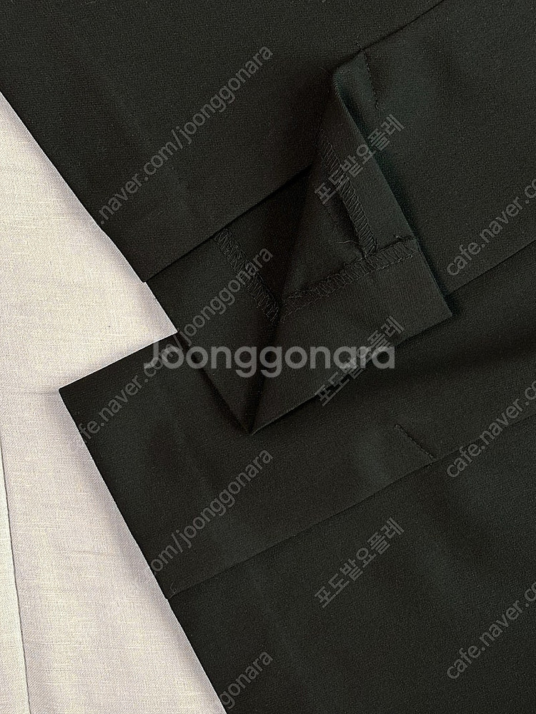 무탠다드, 세미 와이드 슬릿 슬랙스, 블랙, 30사이즈--3