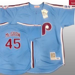 MLB Philadelphia Phillies 레전드 #45 Tug Mcgraw 짚업야구져지 정품Mitchell&Ness Made in USA 3XL(120-125) 빅사이즈 (무