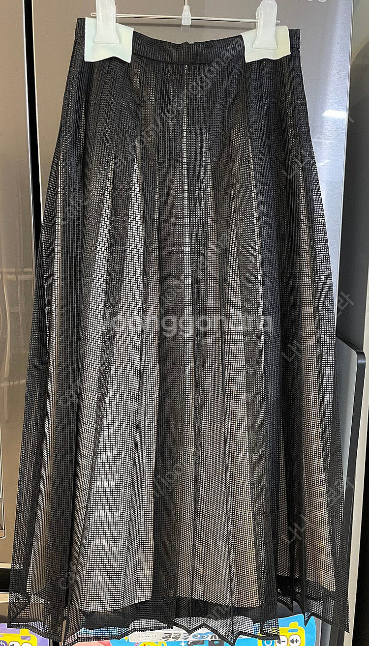오르 매쉬 플리츠 스커트--0