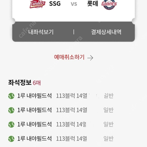 5/31 롯데 vs SSG 명당 연석티켓 판매합니다.