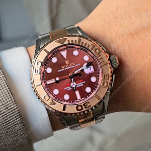 갤럭시워치4 클래식 42mm R사 요트마스터 로즈골드콤비 커스텀 제품 팝니다