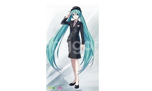 하츠네미쿠 NewDays JR동일본제복 등신대 멀티크로...--0