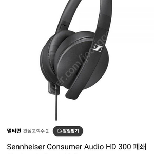젠하이저 HD300 유선 헤드폰