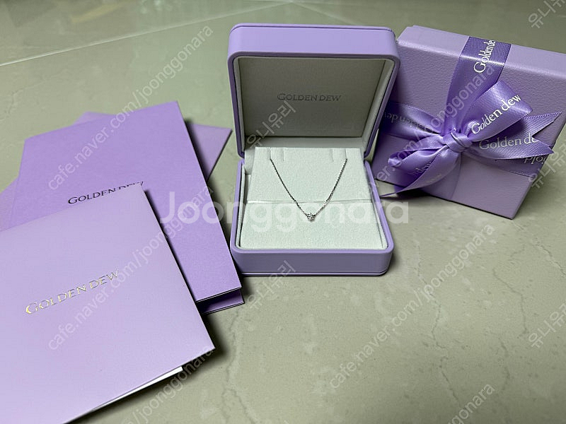 골든듀 솔리테어 2C 목걸이 0.2ct--0