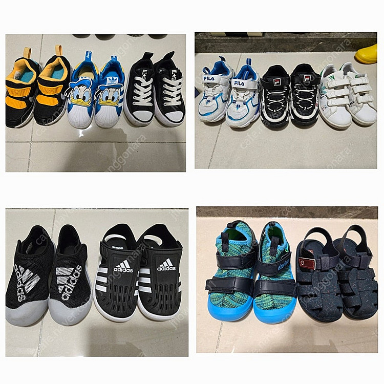 나이키 아디다스 컨버스 휠라등 남아신발 165-170 사이즈 10켤레 일괄--0