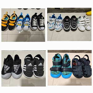 나이키 아디다스 컨버스 휠라등 남아신발 165-170 사이즈 10켤레 일괄