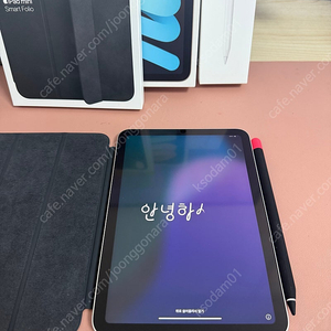 아이패드 미니6 256기가 스타라이트 풀박스+애펜2 정품케이스