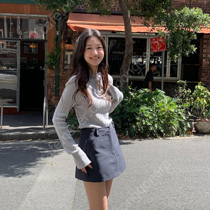 sie 시에 슬로 코튼 트라우저 스커트