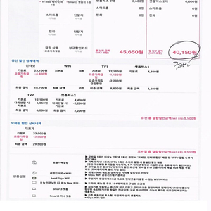 SK인터넷 브로드밴드 인터넷+TV 2대 1년약정 양도 승계