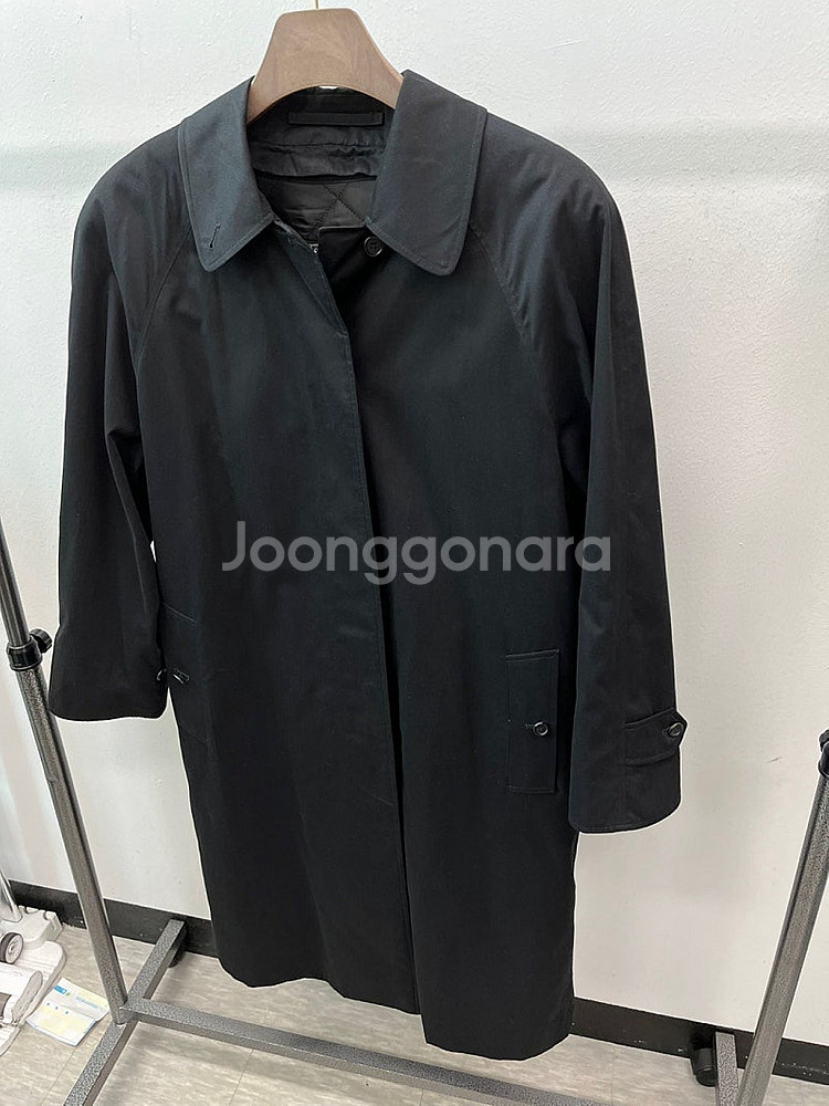 여) 버버리 체크 내피 롱코트/버버리 오버 맥코트--0