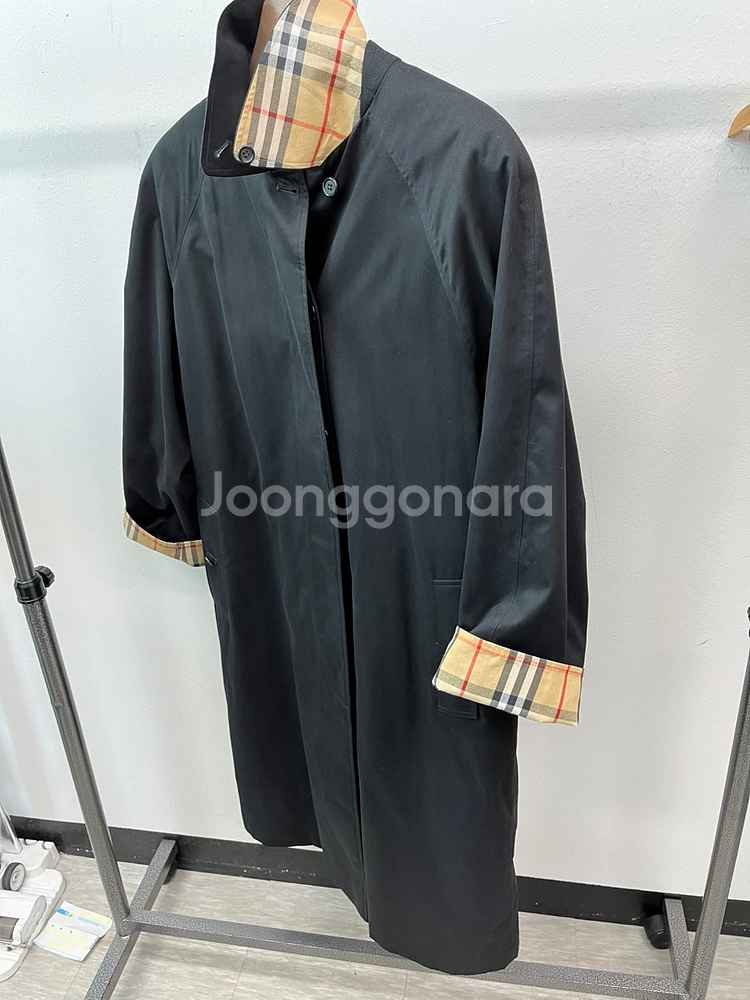 여) 버버리 체크 내피 롱코트/버버리 오버 맥코트--2