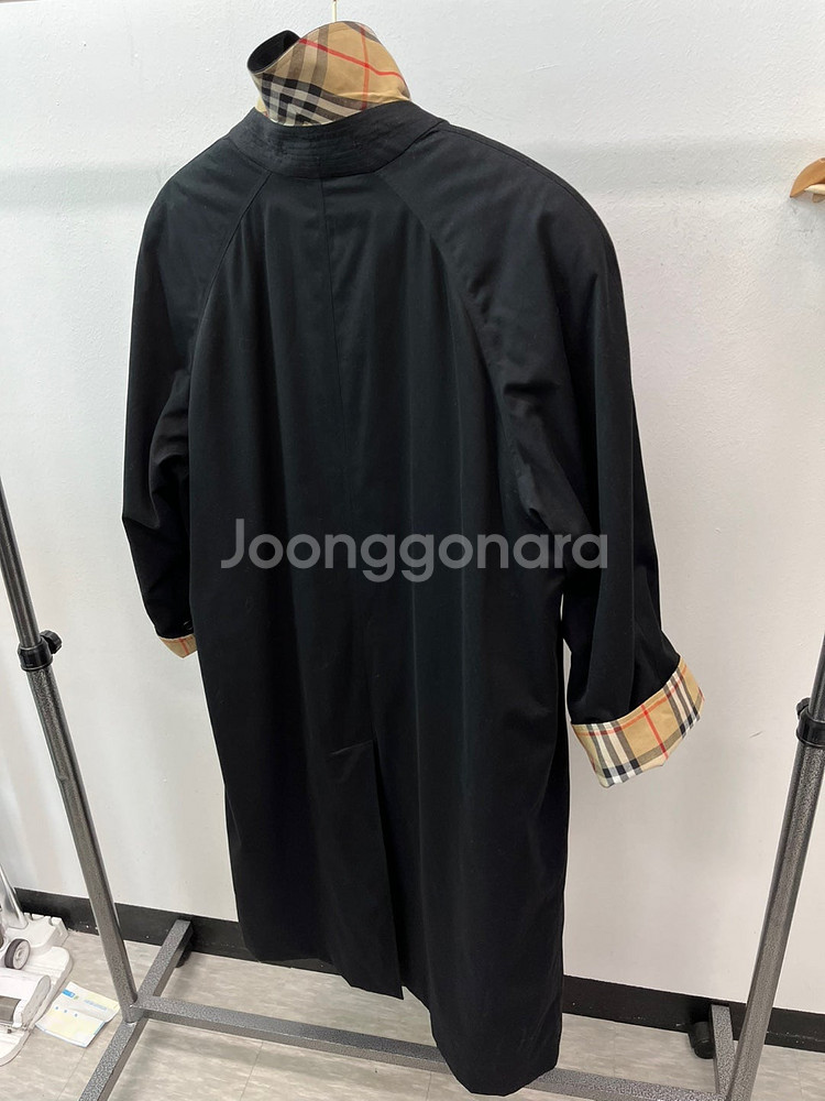 여) 버버리 체크 내피 롱코트/버버리 오버 맥코트--8