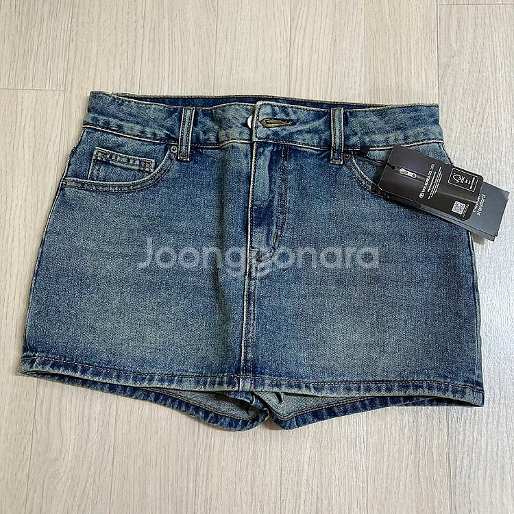 무신사 스탠다드 데님 미니 스코트 치마바지 S--2