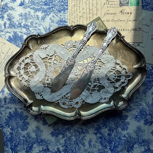 1908 wm. rogers & son 실버플레이트 버터나이프