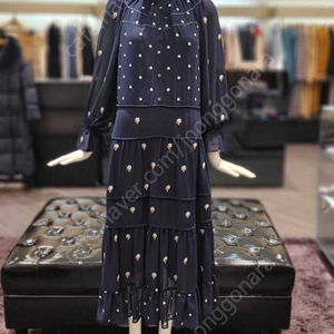 오즈세컨 플로럴 자수 드레스 O22B0WOP501W 55사이즈 새상품