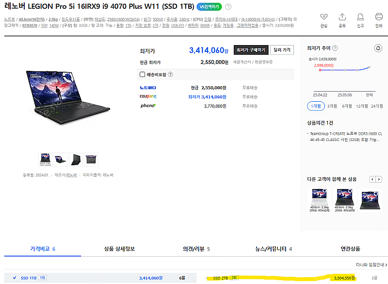 레노버 LEGION Pro 5i 16IRX9 i9 40...--1