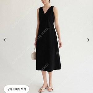 시에 sie 제나 브이넥 슬리브리스 드레스 블랙 S (24ss)