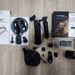 인스타360에이스프로2 듀얼배터리(풀박스)+dji mini mic+ 고프로그립
