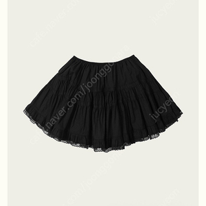 라본빛 remi ruffle mini 스커트 블랙