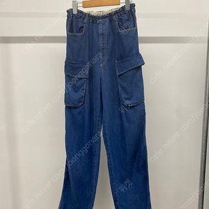 남성용 CP 컴퍼니 90's 루즈핏 밴딩 카고 데님 팬츠 바지 청바지