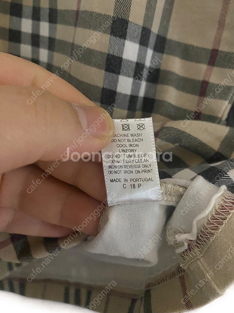 버버리 풀노바체크 반팔티--8
