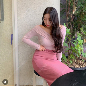 [free]pssw(박선우) 골지 니트 스커트(다크핑크)